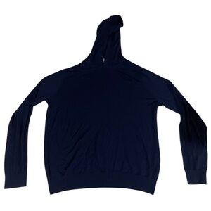 Vince Men's thin Navy Crewneck Hooded Sweater